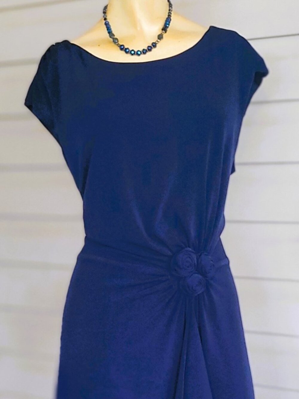CONNECTED APPARELL/KNOTTED WAIST DRESS